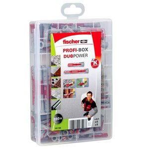 Fischer ensemble de chevilles profi-box duopower longue/courte 150 pcs