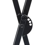 vidaXL Kit de support de clavier à empattement double et tabouret Noir