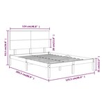 vidaXL Cadre de lit Bois de pin massif 120x200 cm