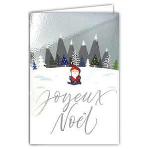 Carte Joyeux Noël avec Enveloppe Blanche 12x17cm