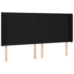 vidaXL Sommier à lattes de lit avec matelas Noir 200x200 cm Tissu