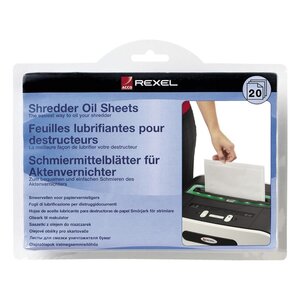 Destructeur feuilles prélubrifiées - Format  A4 - en sachet de 20 feuilles (paquet 20 unités)