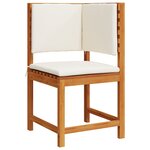 Ensemble de banc de jardin 5 pièces avec coussins en bois d'acacia