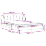 vidaXL Lit avec matelas noir 140x190 cm similicuir