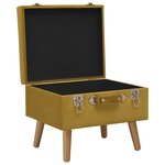 vidaXL Tabouret de rangement 40 cm Jaune moutarde Velours