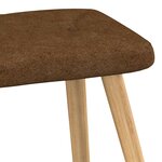 vidaXL Chaise de relaxation avec tabouret Marron Tissu