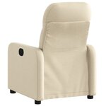 vidaXL Fauteuil inclinable électrique Crème Tissu