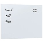 vidaXL Tableau noir magnétique mural blanc 80x60 cm verre trempé