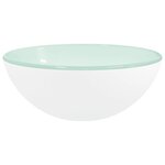 vidaXL Lavabo Verre trempé 30x12 cm Blanc