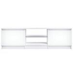 vidaXL Meuble TV avec lumières LED Blanc 120x30x35 5 cm