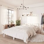 vidaXL Cadre de lit Blanc Bois de pin massif 120x200 cm