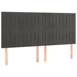 vidaXL Sommier à lattes de lit et matelas Gris foncé 160x200cm Velours