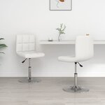 vidaXL Chaises à manger lot de 2 blanc similicuir