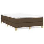 vidaXL Sommier à lattes de lit avec matelas Marron foncé 120x200 cm