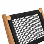 vidaXL Chaise longue avec repose-pied Bois de teck solide et corde