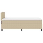 vidaXL Lit box spring avec matelas vert clair gris 100x200 cm tissu en velours côtelé