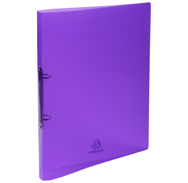 Classeur 2 anneaux 15 mm polypropylène crystal colours - a4 - violet - x 20 - exacompta
