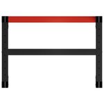 vidaXL Cadre de banc de travail Métal 80x57x79 cm Noir et rouge