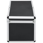 vidaXL Boîtes de rangement 2 Pièces Noir Aluminium