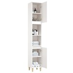 vidaXL Armoire de salle de bain blanc 30x30x190 cm bois d'ingénierie