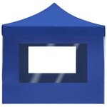 vidaXL Tente de réception pliable avec parois Aluminium 4 5x3 m Bleu