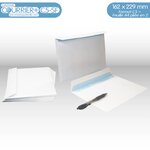 Lot de 100 enveloppes blanches c5 - gamme courrier+ (sans fenêtre)