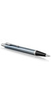 PARKER IM stylo bille, bleu gris, attributs chromés, Recharge bleue pointe moyenne, en écrin