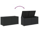 vidaXL Boîte de rangement de jardin noir 283L résine tressée