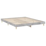 vidaXL Cadre de lit gris béton 120x200 cm bois d'ingénierie