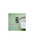 THIRARD - Plaque de signalisation 2  marquage blanc sur fond noir  panneau ABS à visser  56x120mm