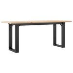 vidaXL Table basse cadre en O 110x40x45 cm bois de pin massif et fonte