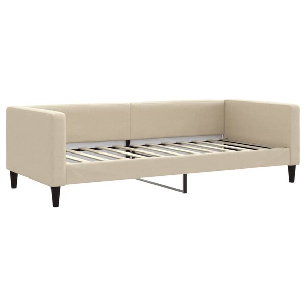 vidaXL Lit de repos crème 90x200 cm tissu