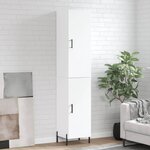 vidaXL Buffet haut Blanc 34 5x34x180 cm Bois d'ingénierie