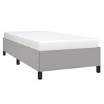 vidaXL Cadre de lit Gris clair 90x190 cm Tissu