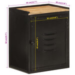 vidaXL Armoire de salle de bain 40x30x50 cm fer et bois de manguier