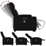 vidaXL Fauteuil inclinable de massage électrique noir similicuir
