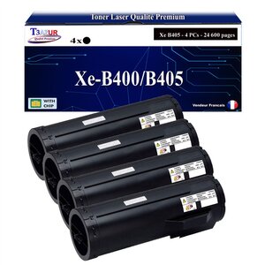 T3AZUR -4x Toners compatibles avec Xerox VersaLink B400 B405 (106R03584/106R03582/106R03580) - Noir