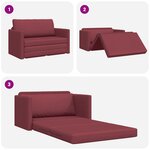 vidaXL Canapé-lit 2 en 1 Bordeaux 124x71x78 cm Tissu