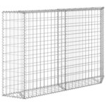 vidaXL Lit surélevé à gabion en trapèze Acier galvanisé 150x20x100 cm