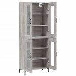 vidaXL Buffet haut Sonoma gris 69 5x34x180 cm Bois d'ingénierie