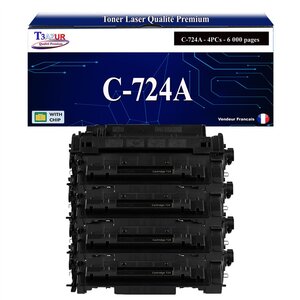T3AZUR -4x Toners compatibles avec Canon 724 (3481B002) pour Canon LBP6750DN LBP6780X MF512x MF515x