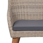 vidaXL Ensemble à manger de jardin et coussins 7 Pièces Marron