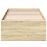 vidaXL Cadre de lit sans matelas chêne sonoma 75x190 cm