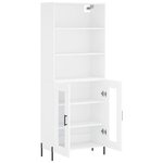 vidaXL Buffet haut Blanc 69 5x34x180 cm Bois d'ingénierie