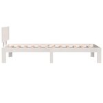 vidaXL Cadre de lit Blanc Bois massif 75x190 cm Petit simple