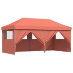 vidaXL Tente de réception pliable escamotable avec 4 parois latérales