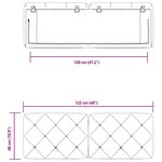 vidaXL Coussin de tête de lit noir 120 cm velours