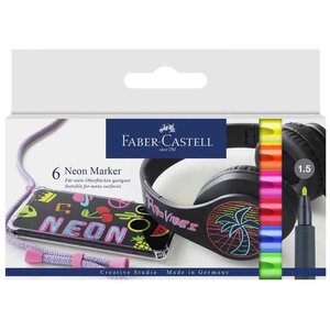 Marqueur fluo Neon étui carton de 6 FABER-CASTELL