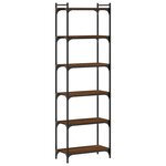 vidaXL Bibliothèque 6 niveaux chêne marron 60x30x188cm bois ingénierie