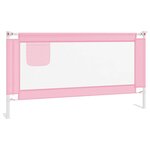 vidaXL Barrière de sécurité de lit d'enfant Rose 160x25 cm Tissu